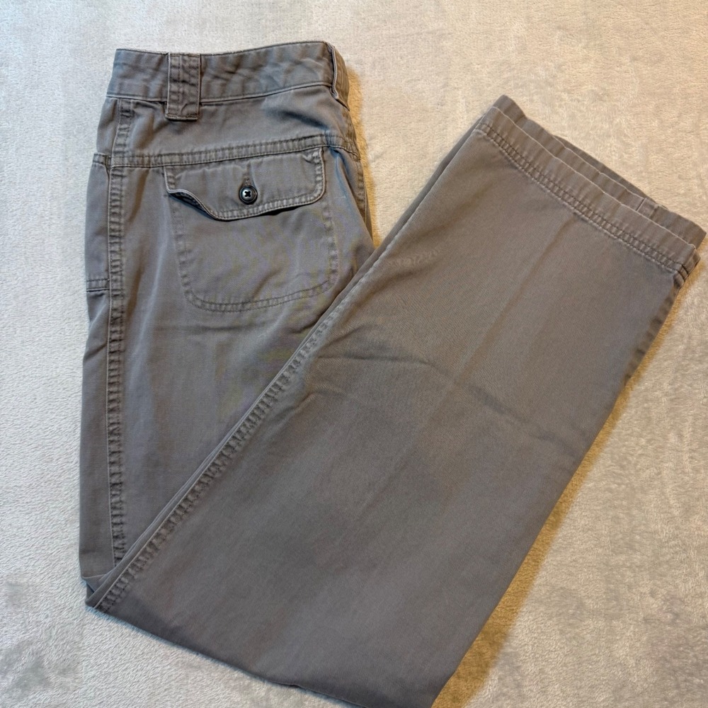 Womens Grey Cotton Utility Straight Leg Pants Size 8 Gorpcore Minimalist classic